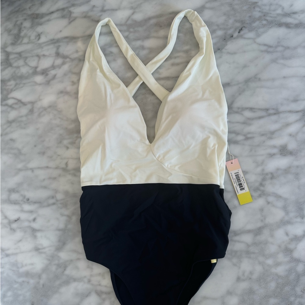 Summersalt Deep Dive Bathing Suit NWT Size 6 in sea Urchin and White Sand.